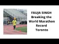 FAUJA SINGH Breaking the world Marathon Record in Toronto Oct 2011 HD